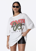 Records Oversized Tee - White