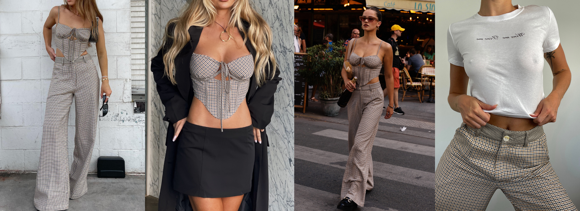 3 WAYS TO WEAR OUR HOUNDSTOOTH DYLAN SET