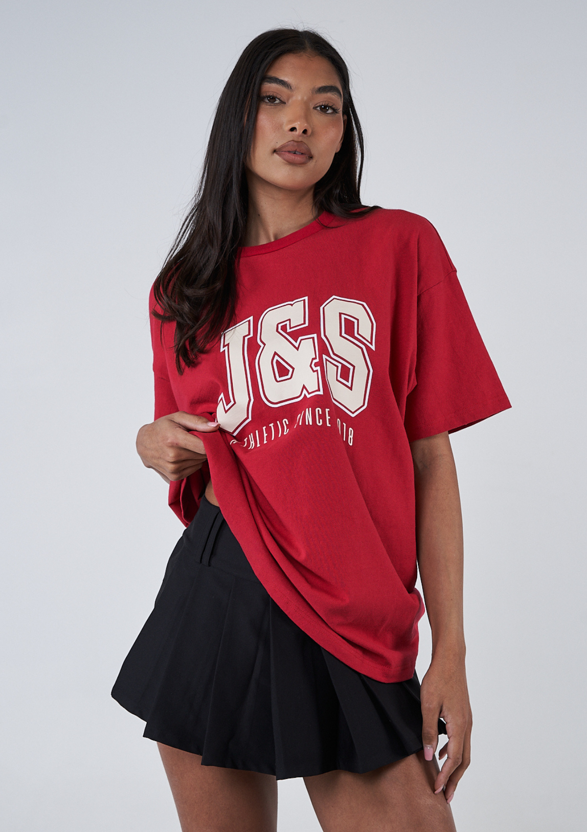 Athletic Oversized Tee - Red