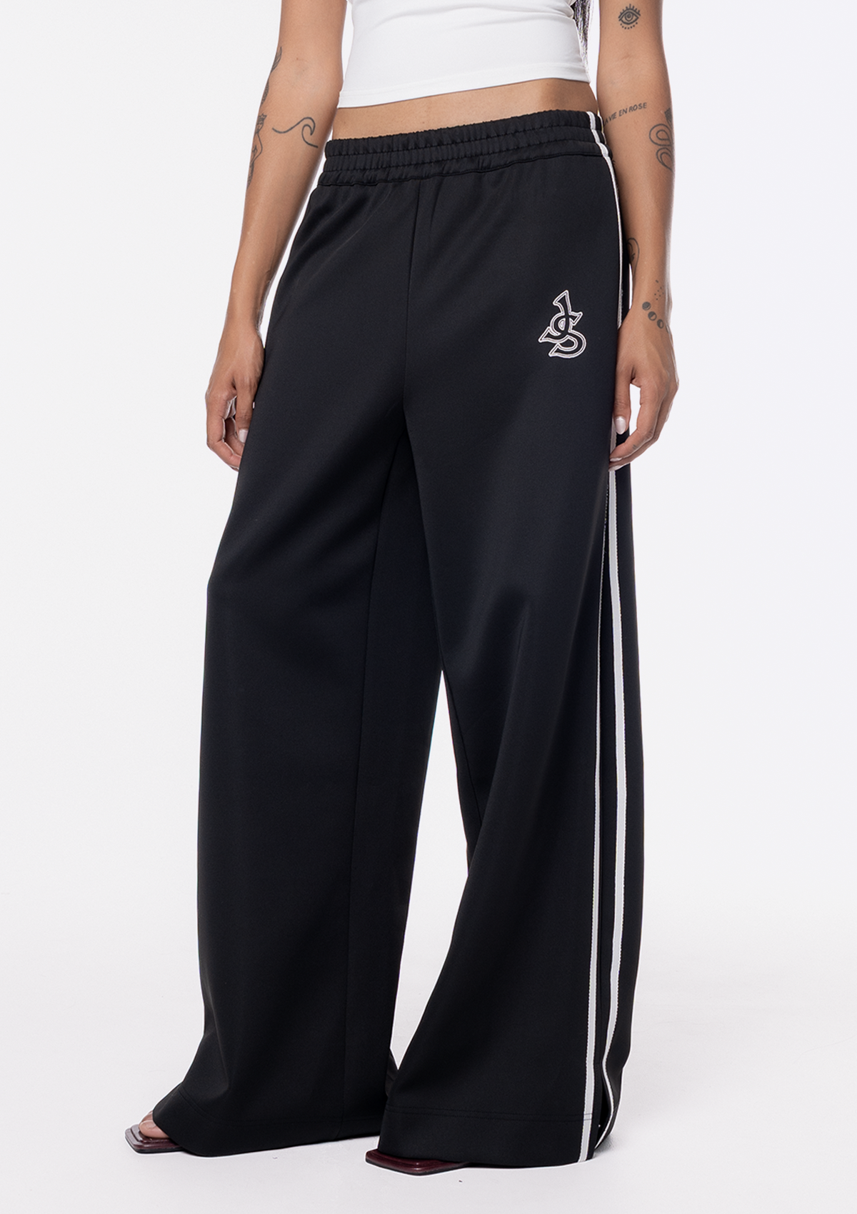 Ebony Wide Leg Track Pant