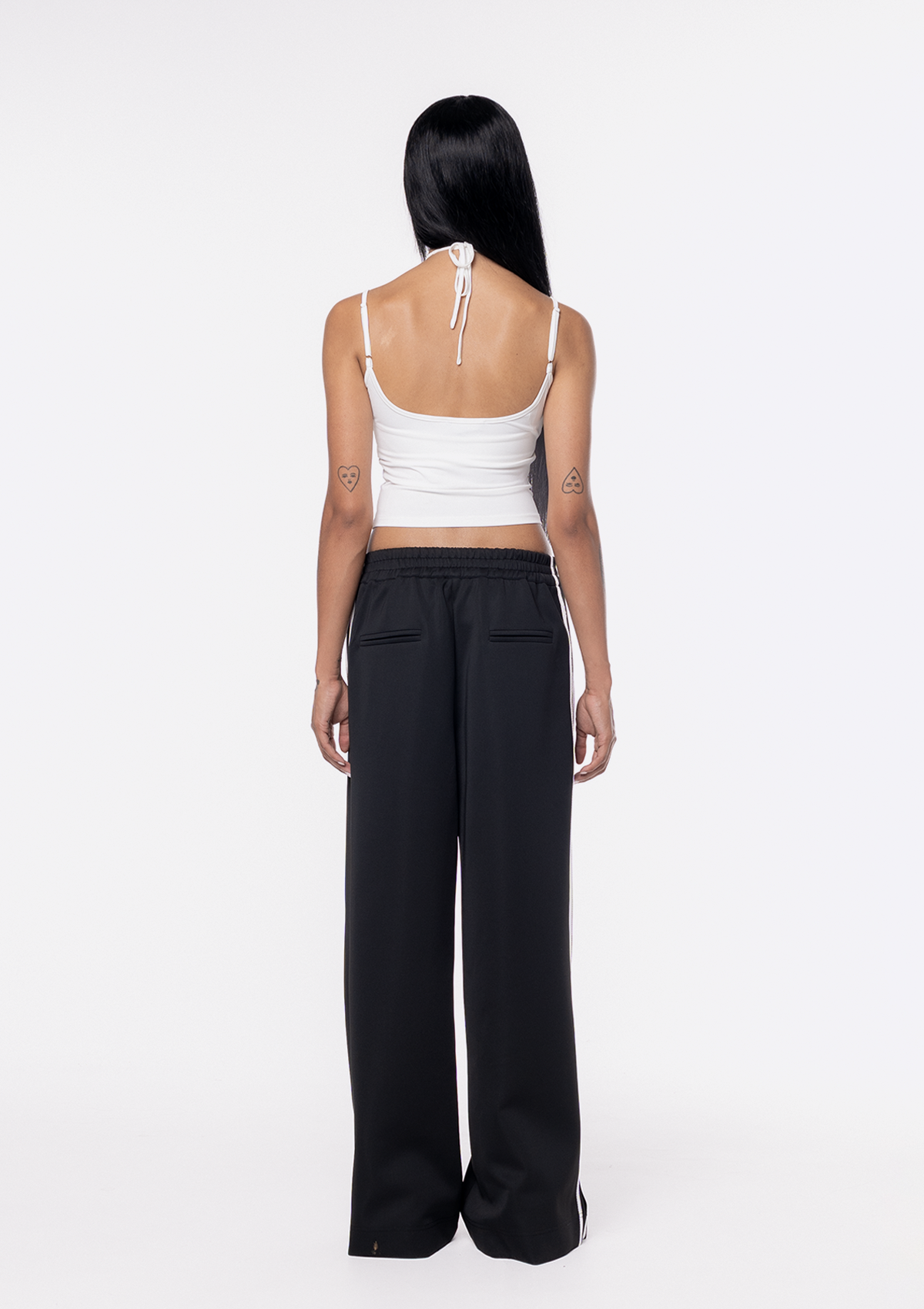 Ebony Wide Leg Track Pant