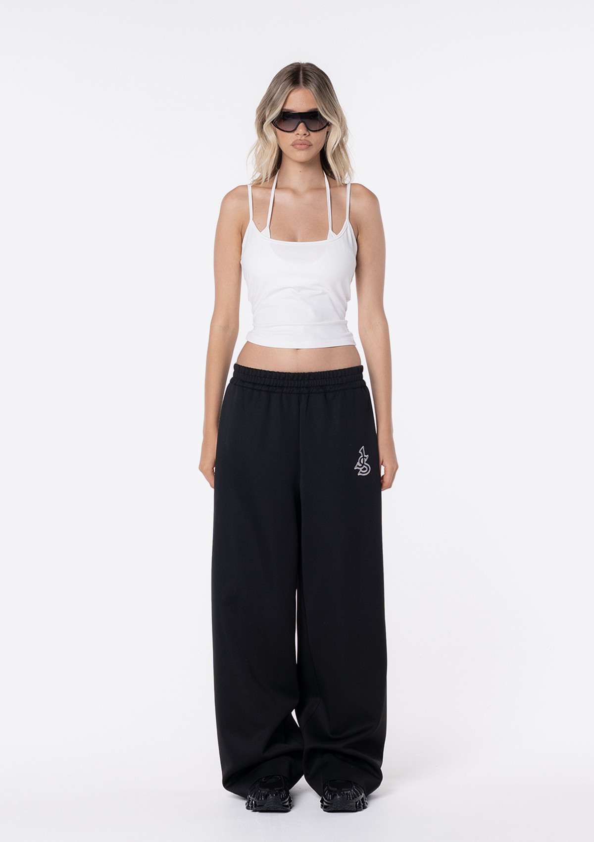 Ebony Wide Leg Track Pant