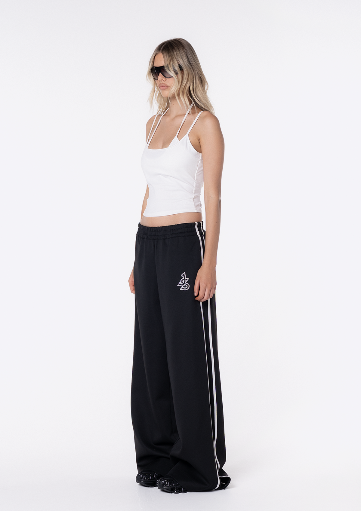 Ebony Wide Leg Track Pant