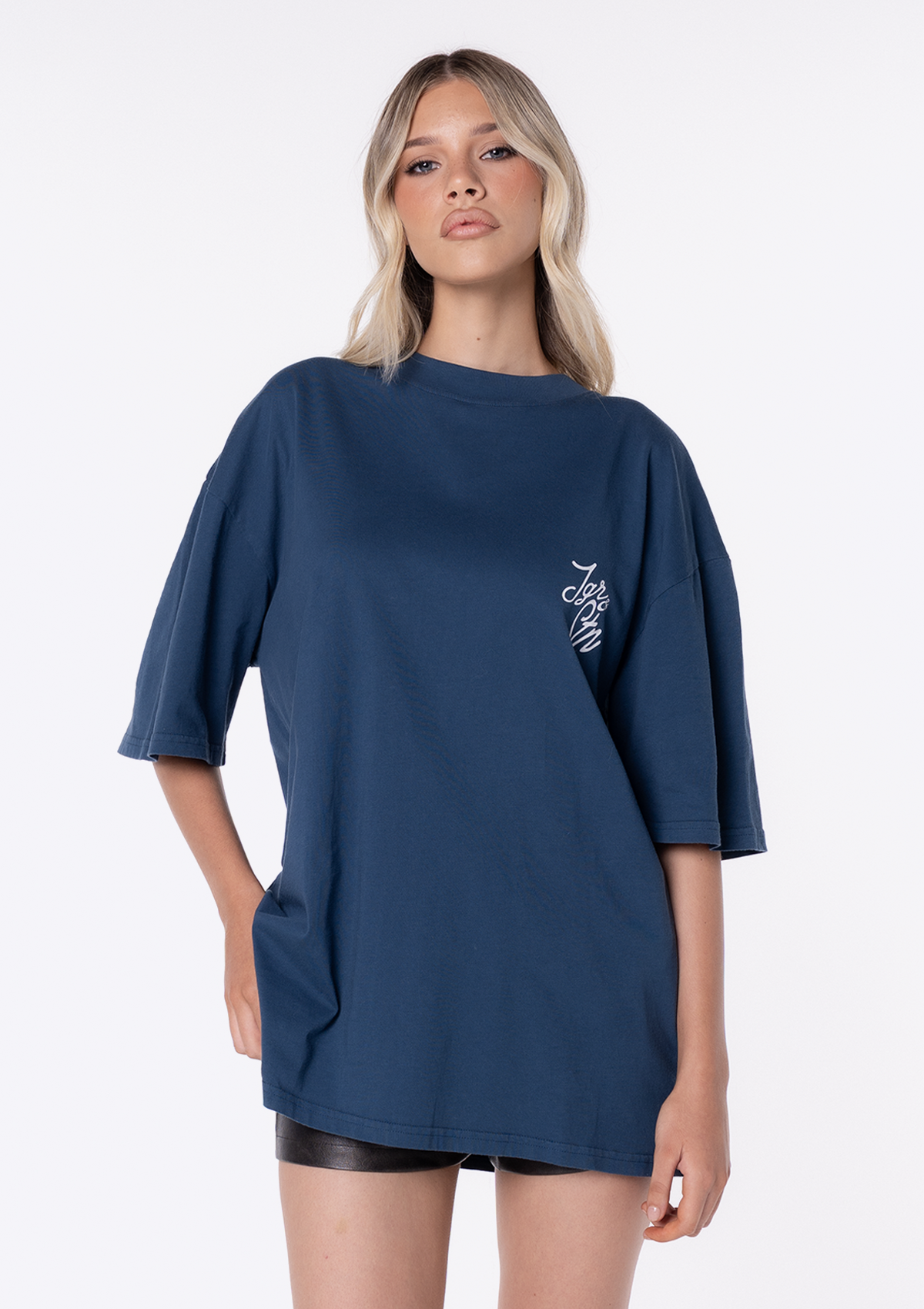 Tiger Oversized Tee - Navy