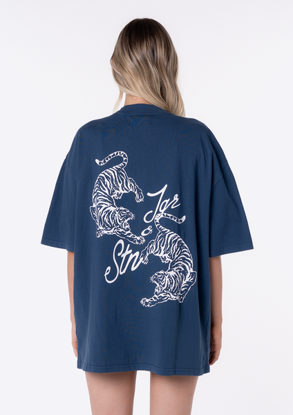 Tiger Oversized Tee - Navy – AU JGR