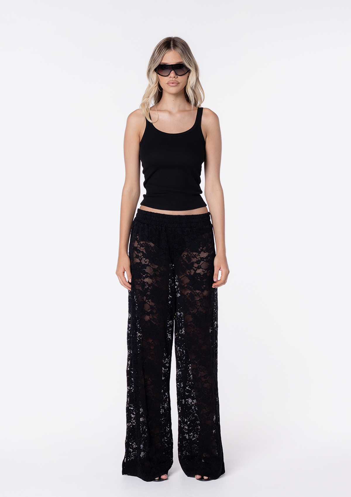 Rosa Lace Pant - Black