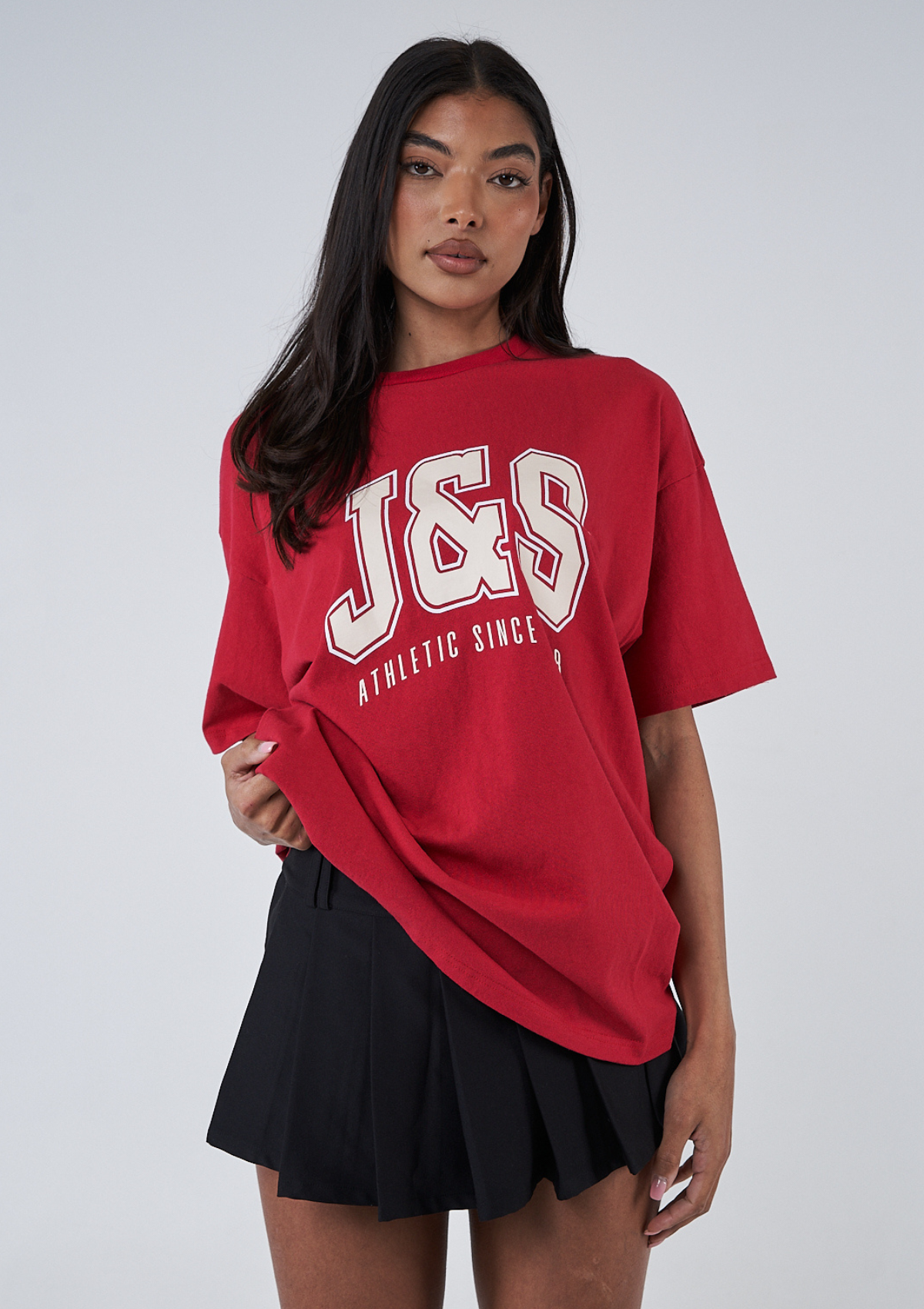 Athletic Oversized Tee - Red