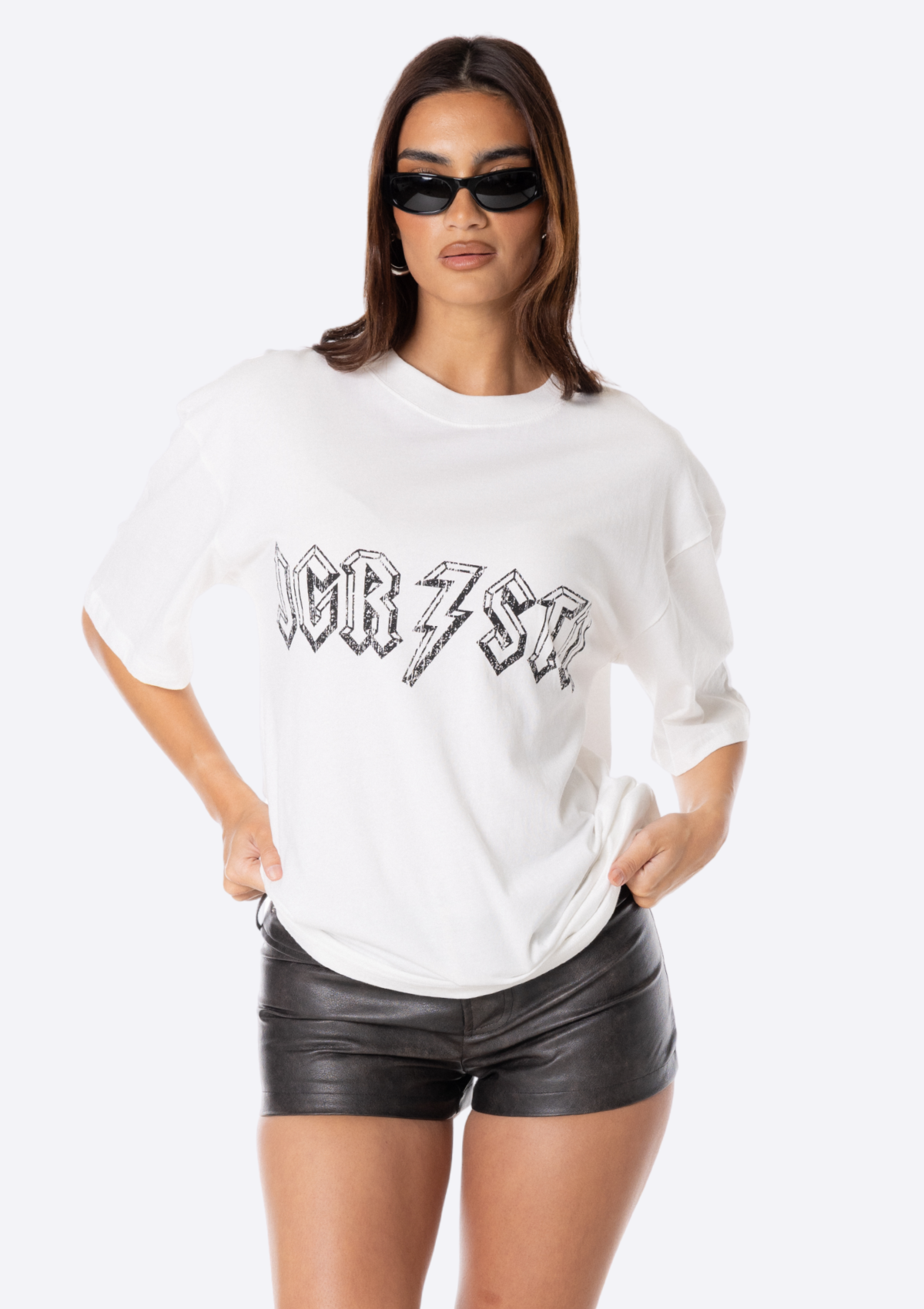 Drummer Oversized Tee - White