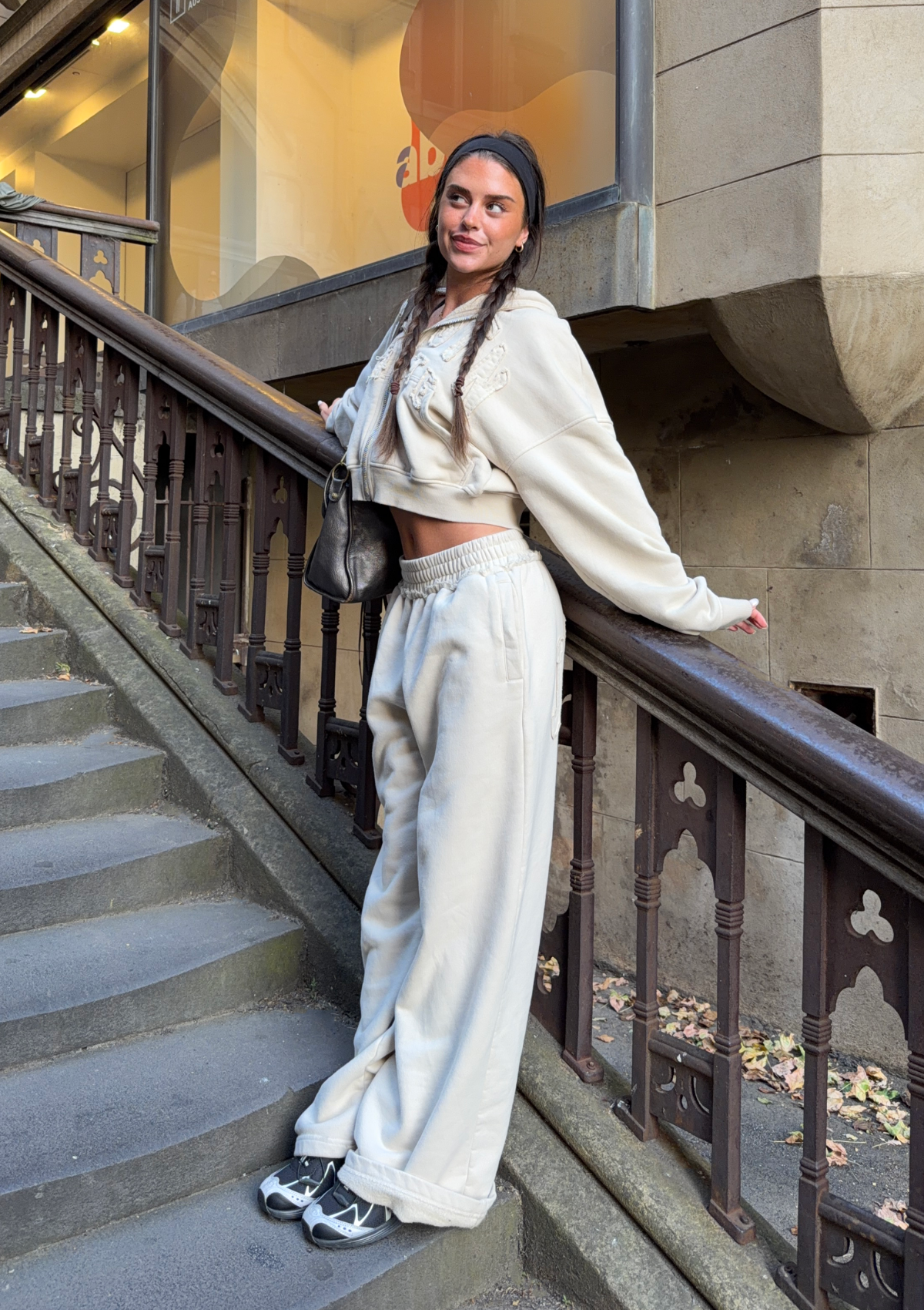 Mimi Zip Thru Hoodie - Beige