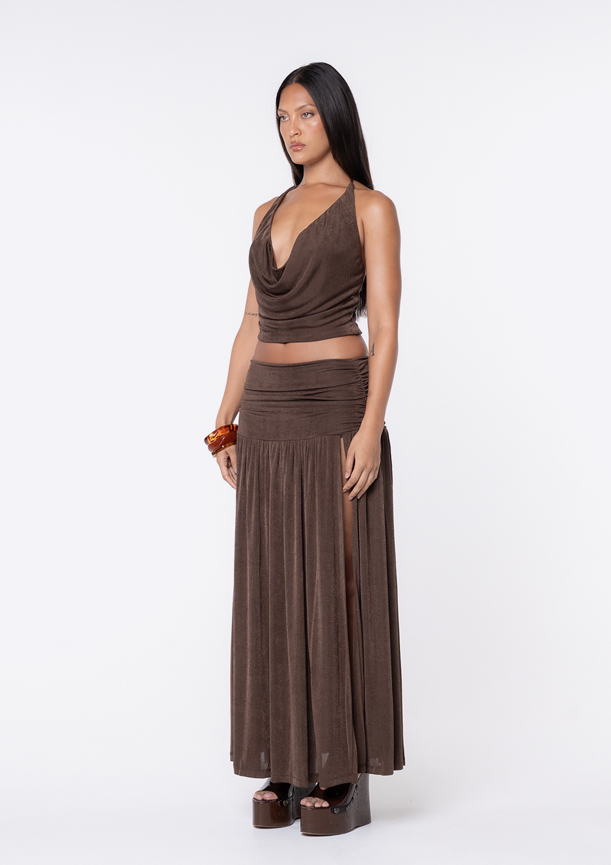 Maria Halter Top - Chocolate