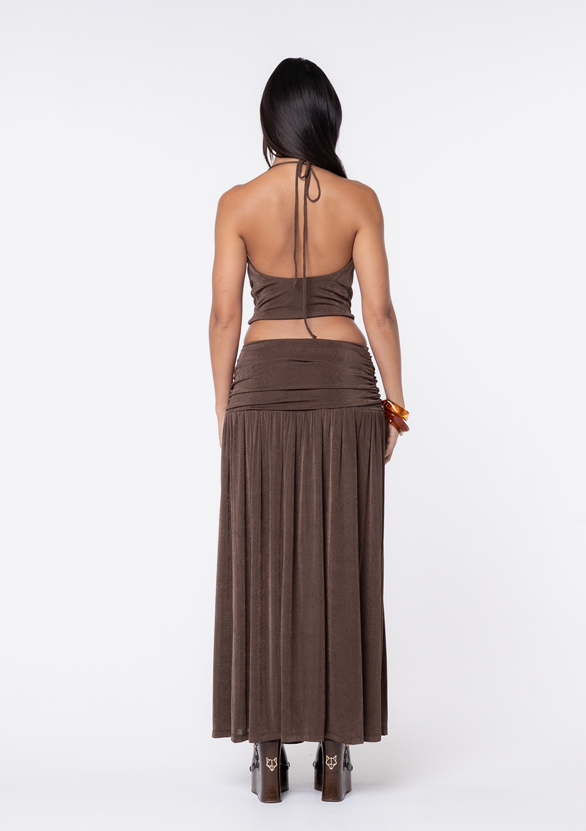 Maria Halter Top - Chocolate