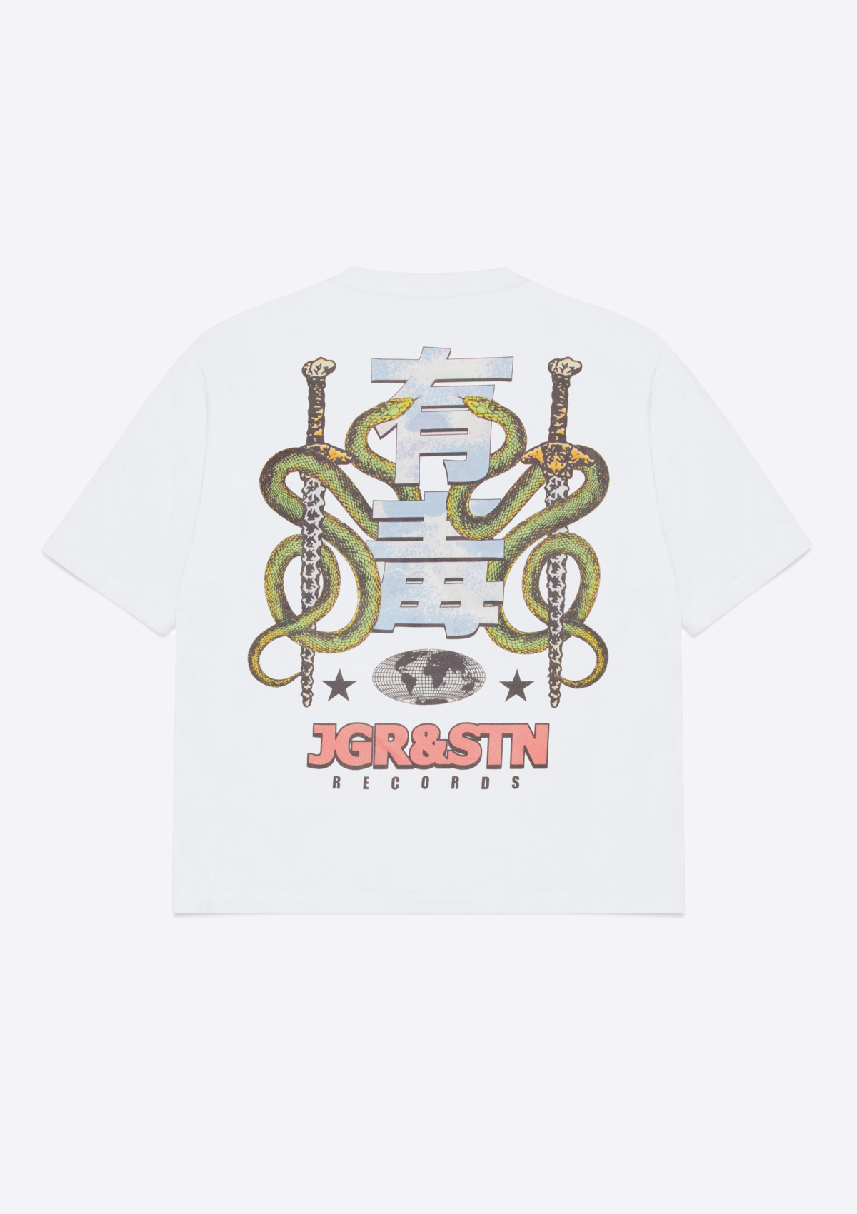 Records Oversized Tee - White