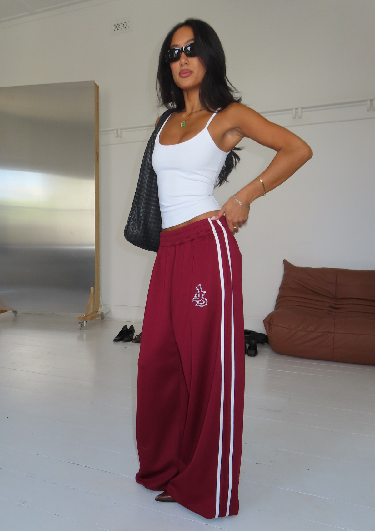 Sadie Wide Leg Track Pant