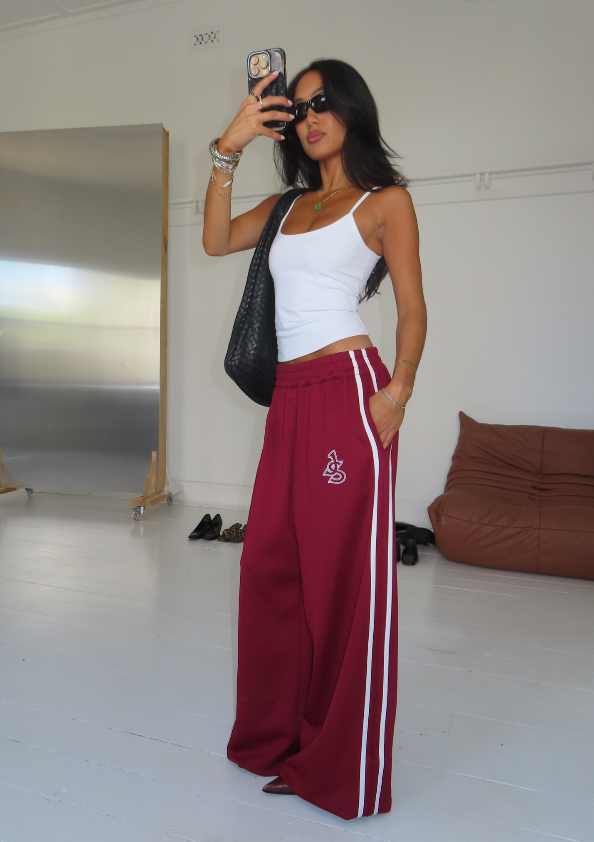 Sadie Wide Leg Track Pant