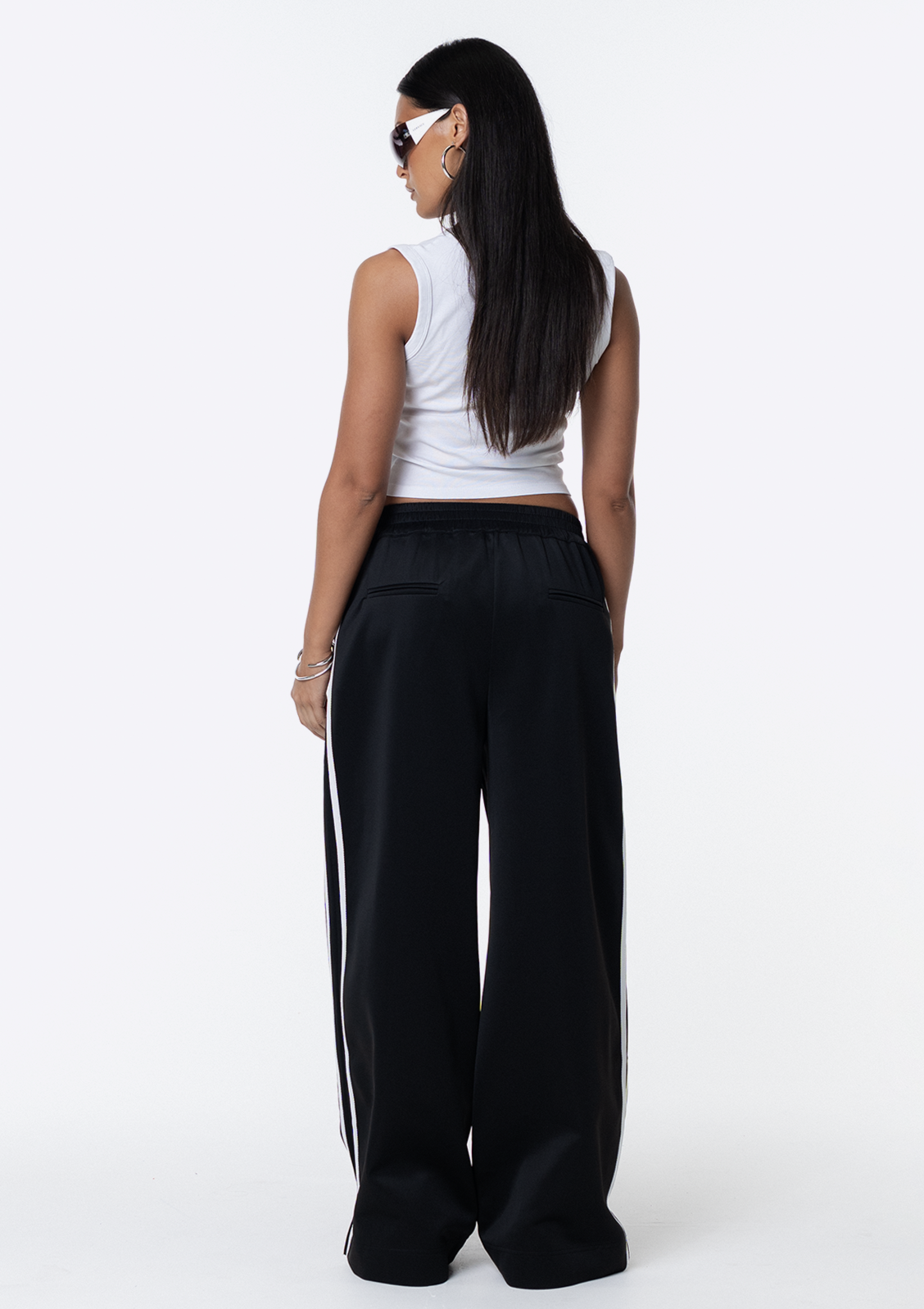 Ebony Wide Leg Track Pant