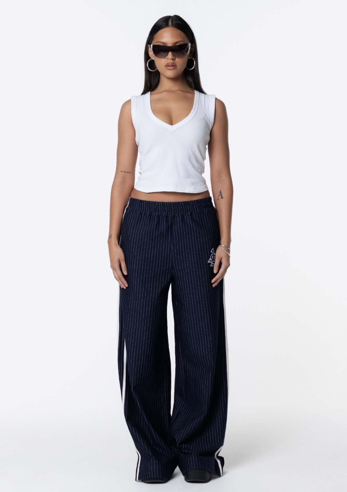 Harper Pinstripe Track Pant