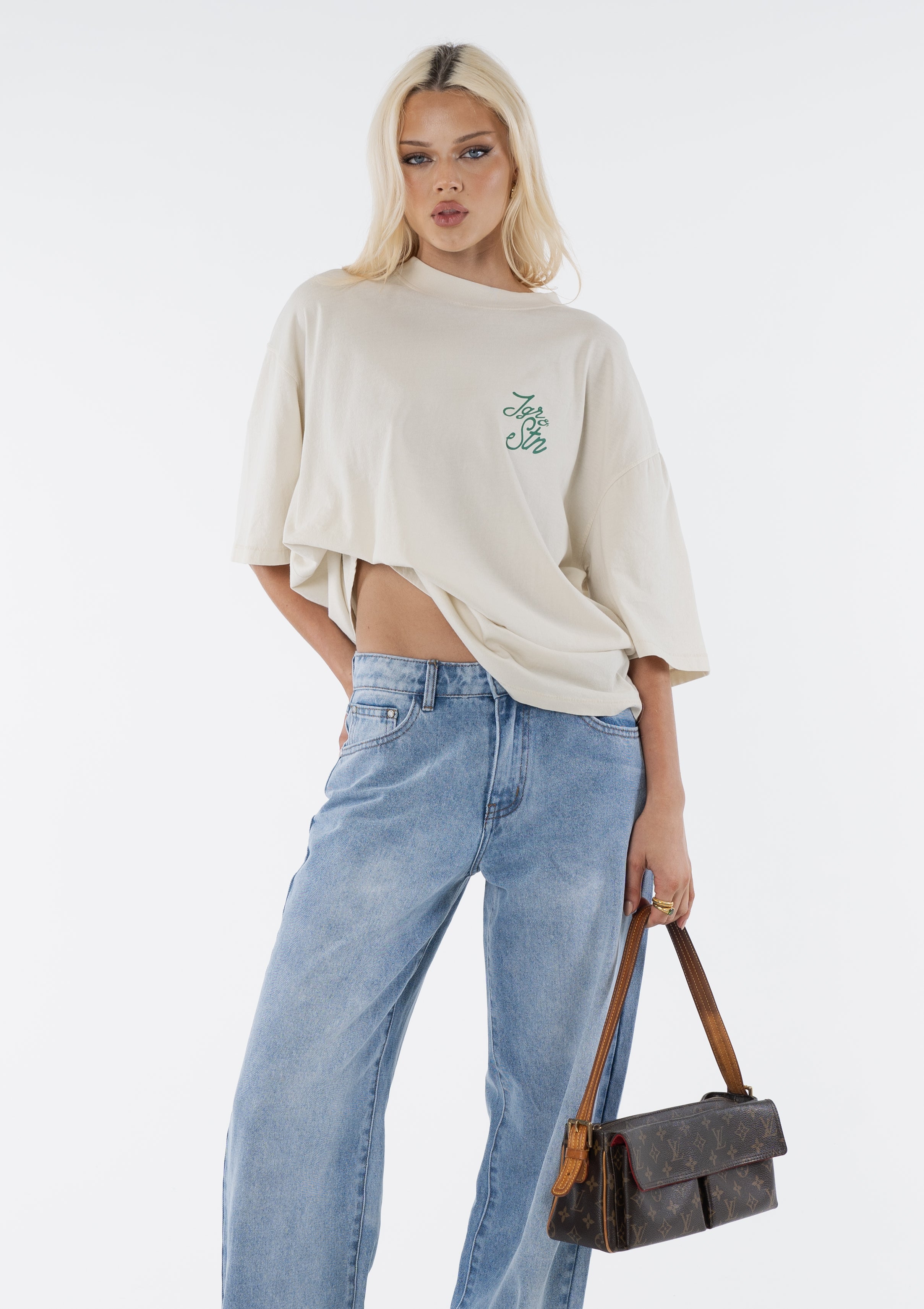 Tiger Oversized Tee - Ecru