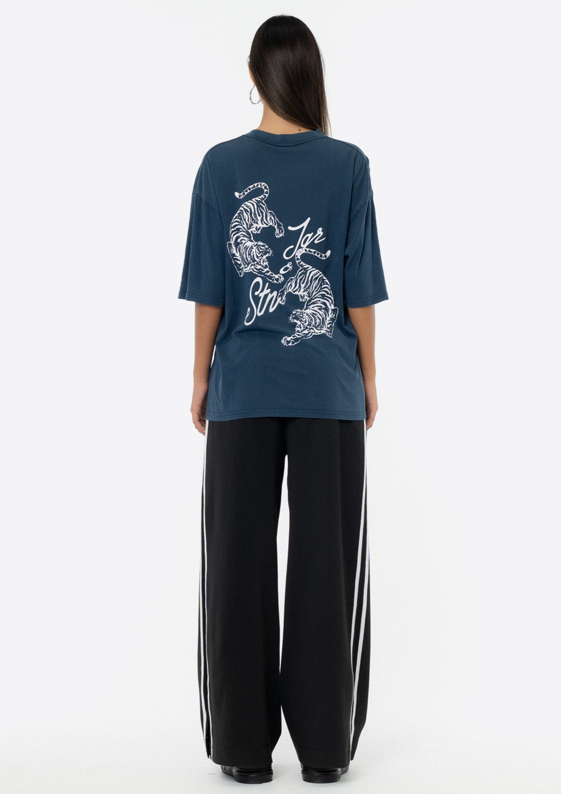 Tiger Oversized Tee - Navy