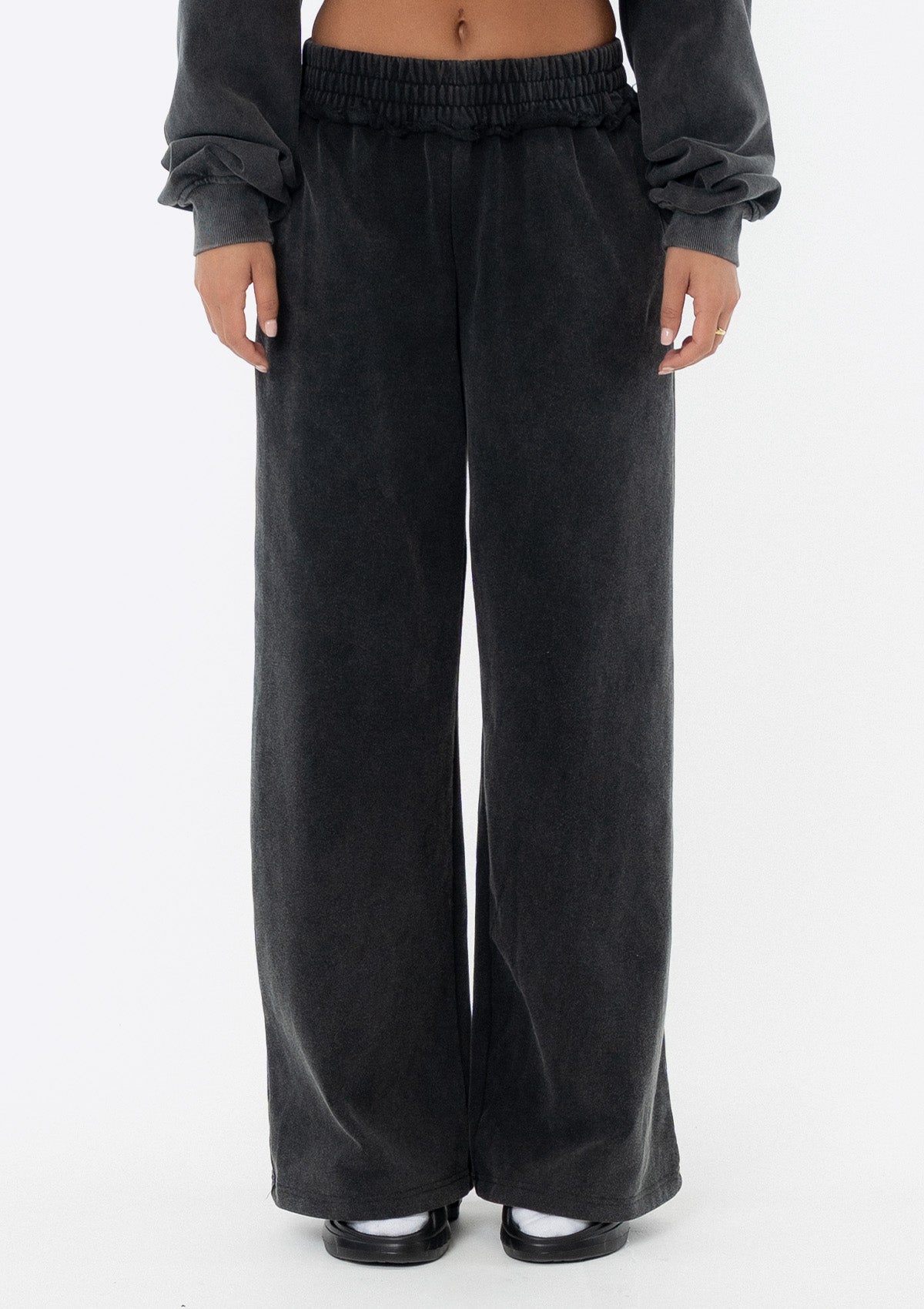 Blake Distressed Track Pant - Black