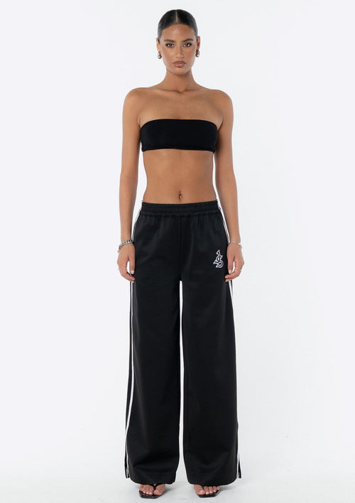 Ebony Wide Leg Track Pant