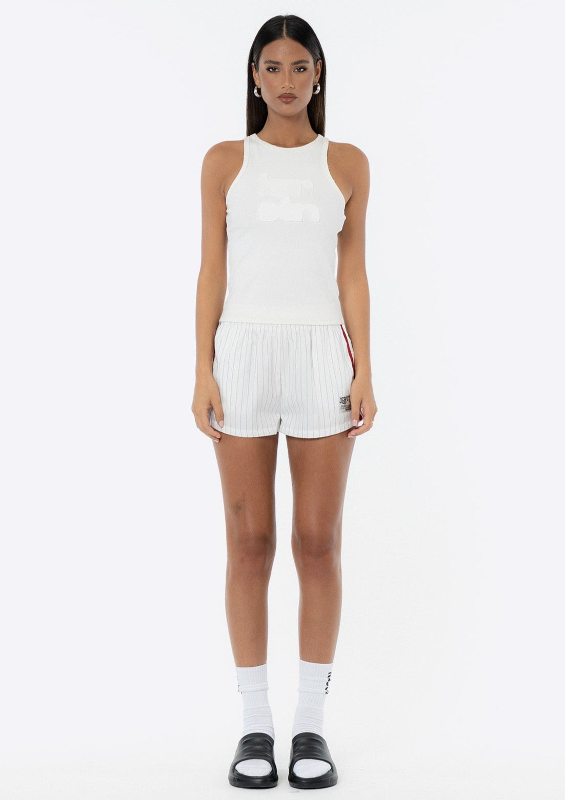 Sadie Boxer Shorts - White/Red