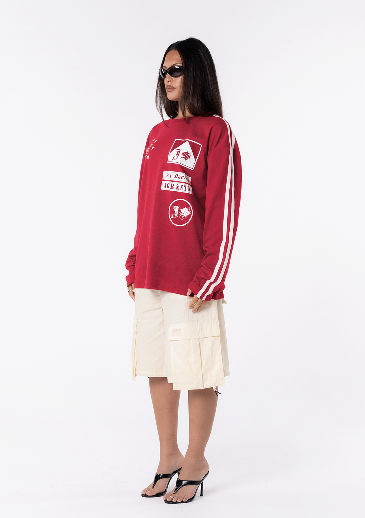 CHASE L/S OVERSIZED TEE - RED