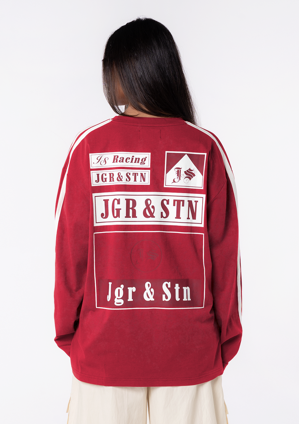 CHASE L/S OVERSIZED TEE - RED