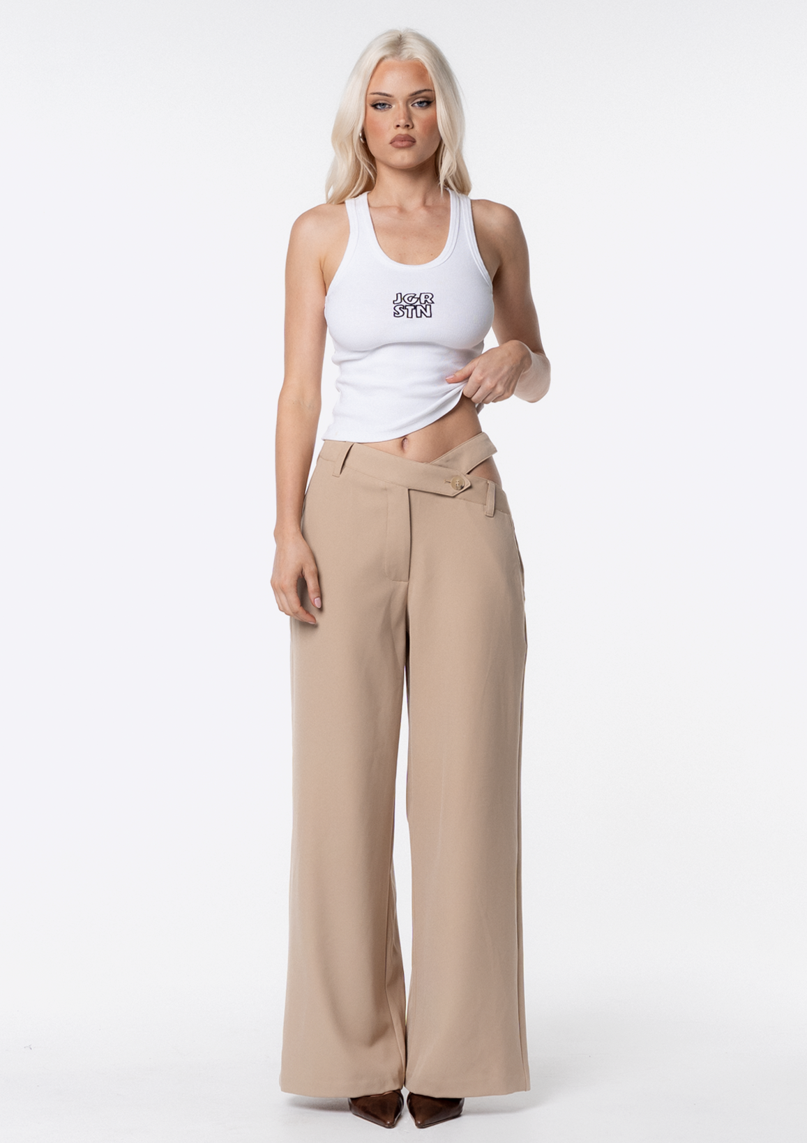 Frankie Asym Pants - Beige