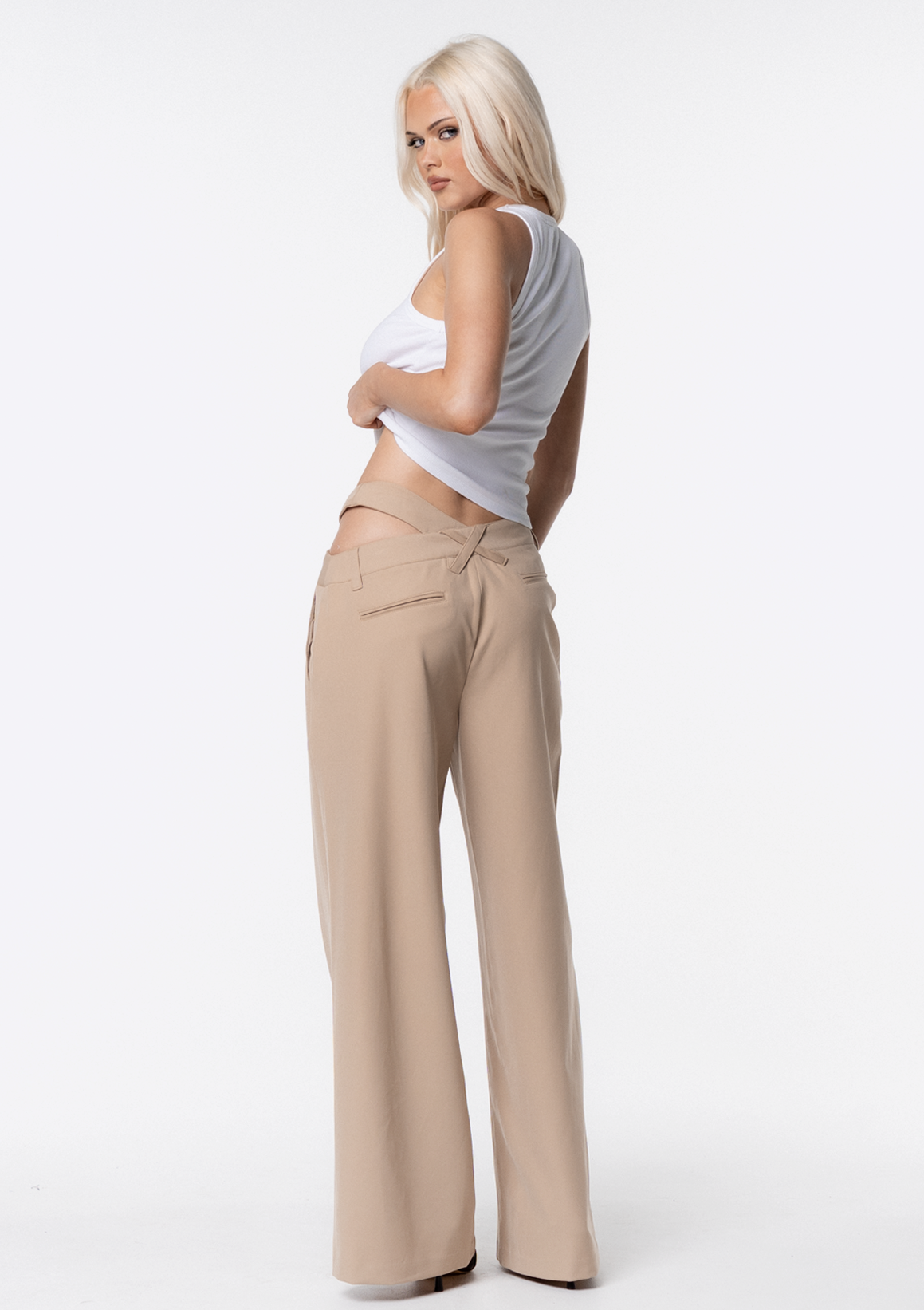 Frankie Asym Pants - Beige