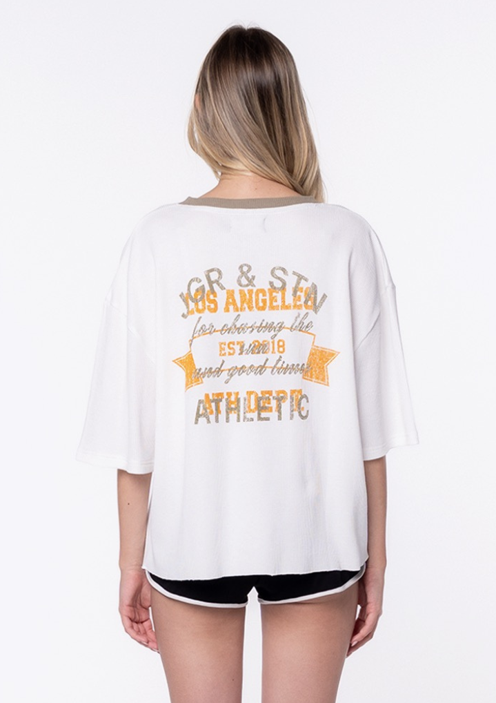 Waffle Boxy Tee