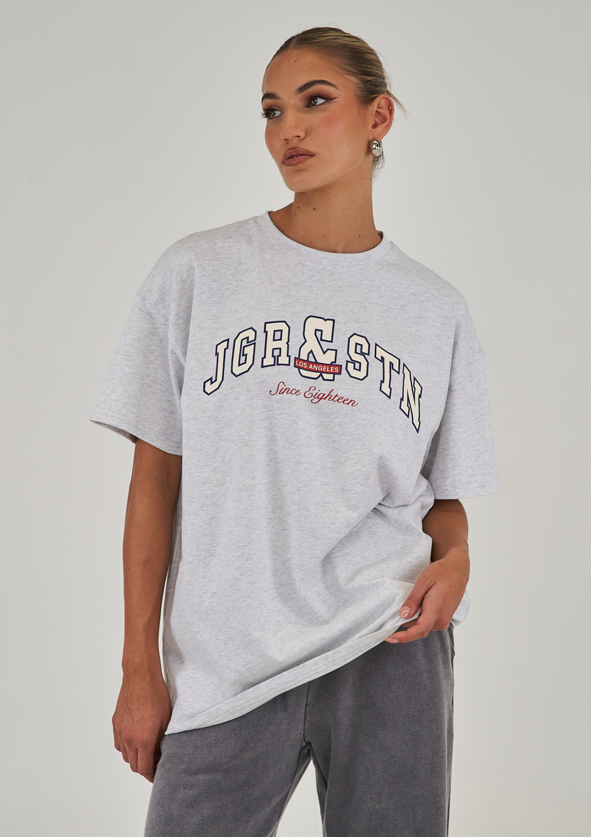 Vintage Oversized Tee - Grey Marle