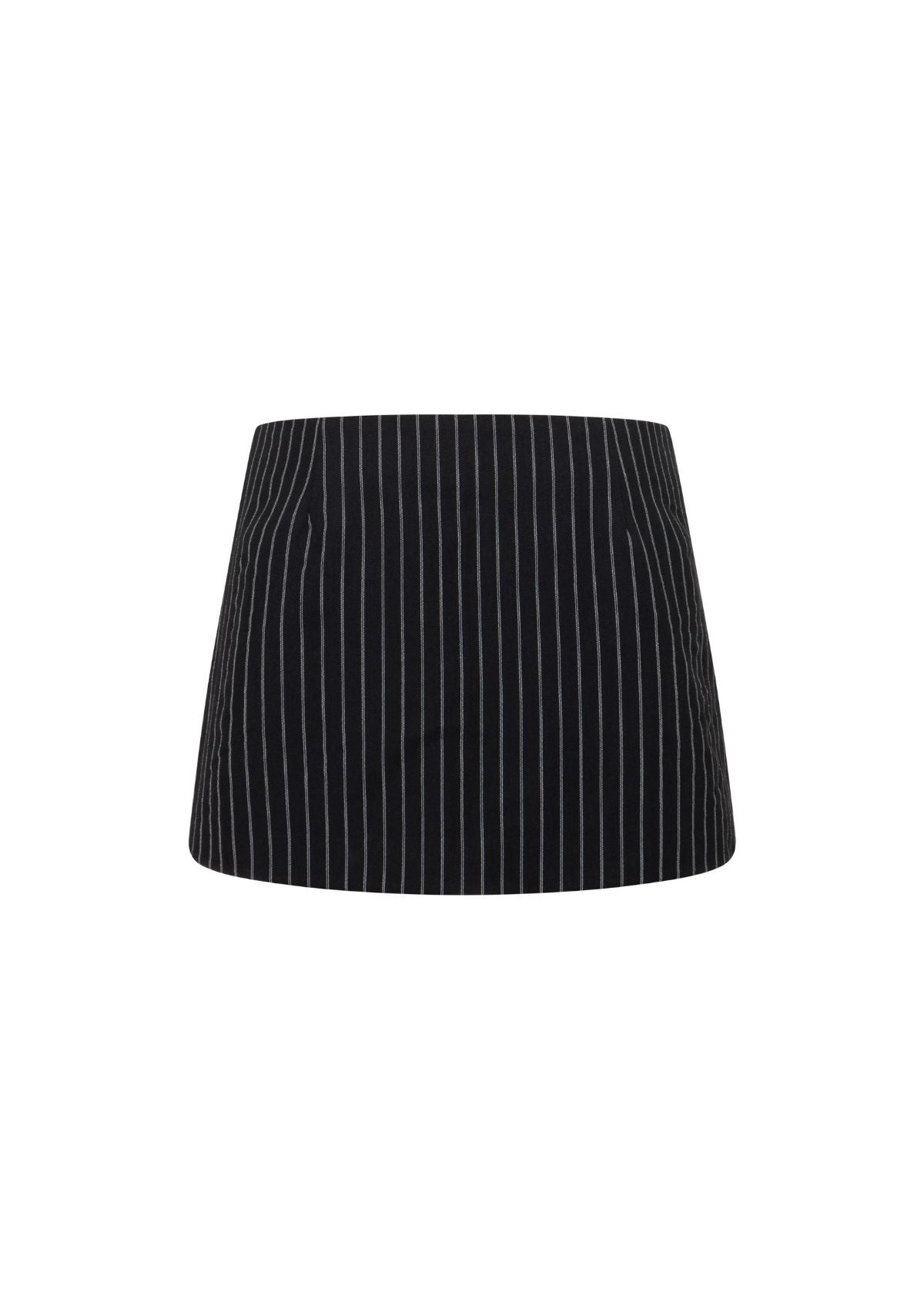 Bella Micro Skirt - Black Pinstripe